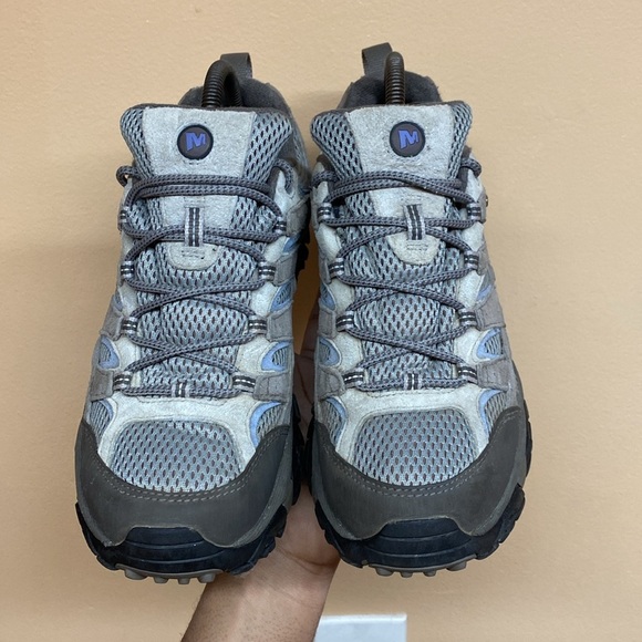 Merrell Moab 2 Falcon Vent Hiking Sneakers “Gray Light Blue” - Picture 4 of 16